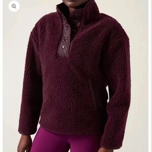 ATHLETA Plush Burgundy Pullover Sweater